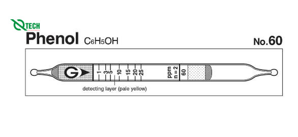 Ống phát hiện nhanh Phenol C6H5OH Gastec 60 (0.4~187ppm)