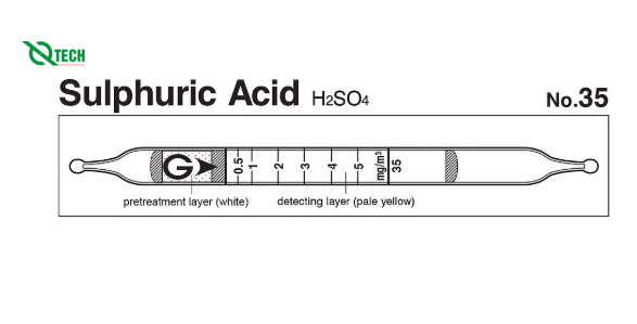 Ống phát hiện nhanh khí Sulphuric acid H2SO4 Gastec 35 (0.5-5mg/m3)