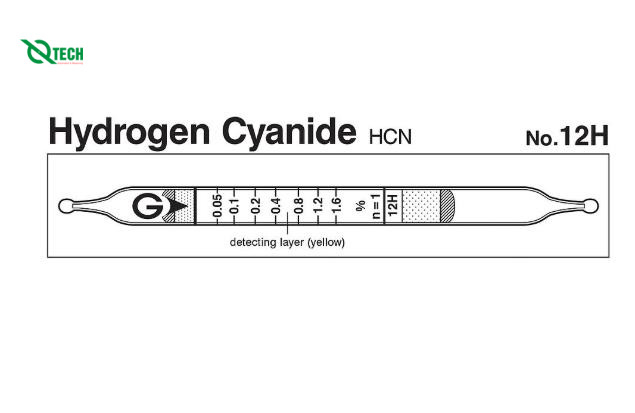 Ống phát hiện nhanh khí Hydrogen cyanide HCN Gastec 12H