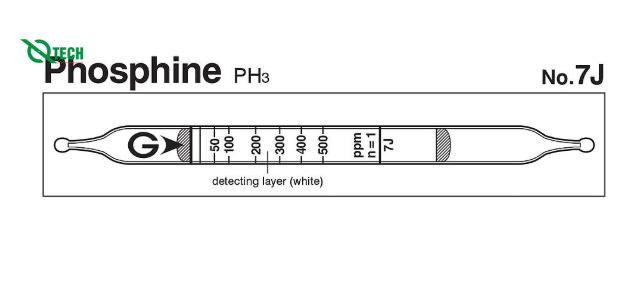 Ống phát hiện nhanh khí Phosphine PH3 Gastec 7J (2.5 ~ 1000 ppm)