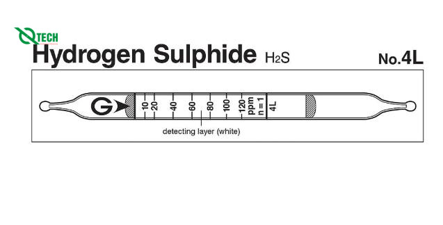 Ống phát hiện nhanh khí Hydrogen sulphide H2S Gastec 4L
