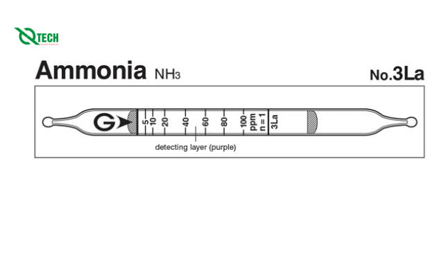 Ống phát hiện nhanh khí Ammonia NH3 Gastec 3La