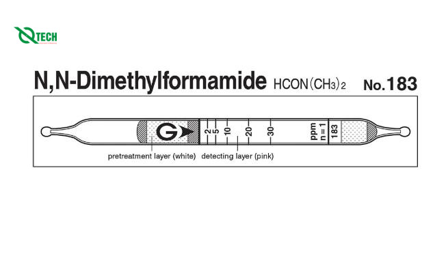 Ống phát hiện nhanh N,N-Dimethyl formamide HCON(CH3)2 Gastec 183 (0.8~90ppm)