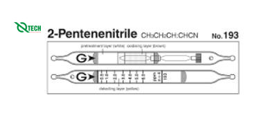 Ống phát hiện nhanh 2-Pentenenitrile CH3CH2CH:CHCN Gastec 193 (0.5~15ppm)