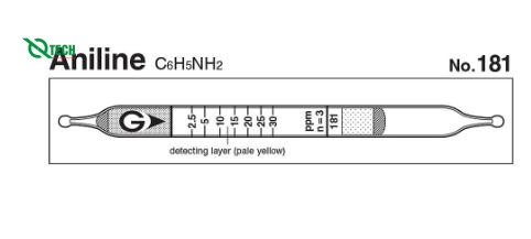 Ống phát hiện nhanh Aniline C6H5NH2 Gastec 181 (1.25~60ppm)
