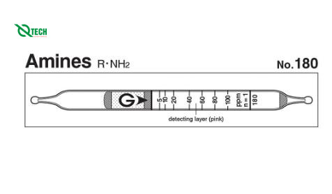 Ống phát hiện nhanh Amines R-NH2 Gastec 180 (5 ~ 100 ppm)