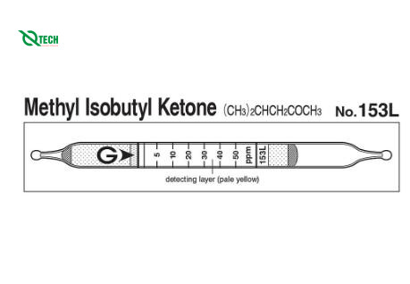 Ống phát hiện nhanh Methyl isobutyl ketone (CH3)2CHCH2COCH3 Gastec 153L (2.5~130ppm)