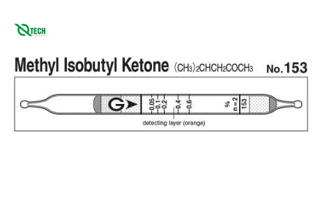Ống phát hiện nhanh Methyl isobutyl ketone (CH3)2CHCH2COCH3 Gastec 153 (0.05 ~ 0.6%)
