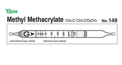 Ống phát hiện nhanh Methyl metacrylate CH2:C(CH3)CO2CH3 Gastec 149 (10~500ppm)