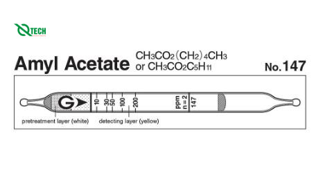 Ống phát hiện nhanh Amyl acetate CH3CO2C5H11 Gastec 147 (10 ~ 200 ppm)