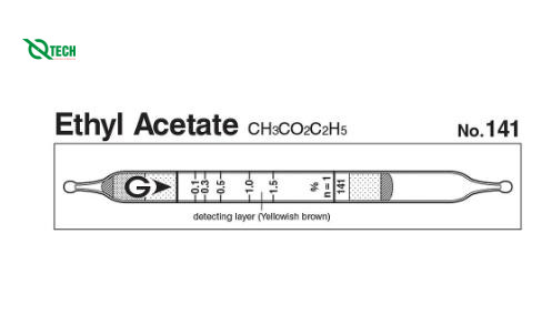 Ống phát hiện nhanh Ethyl acetate CH3CO2C2H5 Gastec 141 (0.1 ~ 1.5%)