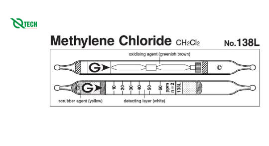 Ống phát hiện nhanh Methylene chloride CH2Cl2 Gastec 138L (4~150ppm)