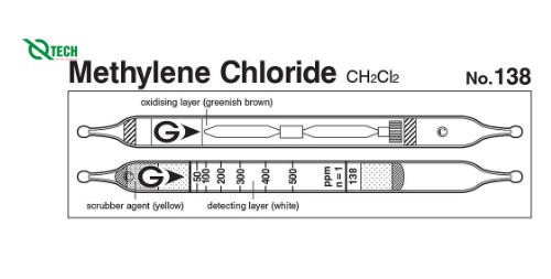Ống phát hiện nhanh Methylene chloride CH2Cl2 Gastec 138 (20~500ppm)