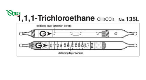 Ống phát hiện nhanh 1,1,1-Trichloroethane CH3CCl3 Gastec 135L (6~900ppm)