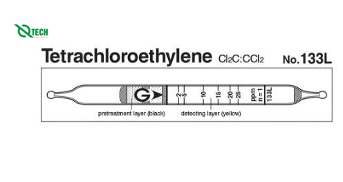 Ống phát hiện nhanh Tetrachloroethylene Cl2C:CCl2 Gastec 133L (1~75ppm)