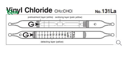 Ống phát hiện nhanh Vinyl chloride CH2:CHCl Gastec 131La (0.25 ~ 54 ppm)