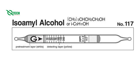 Ống phát hiện nhanh Isoamyl alcohol C5H11OH Gastec 117 (5 ~ 300 ppm)