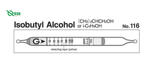 Ống phát hiện nhanh Isobutyl alcohol (CH3)2CHCH2OH Gastec 116 (4~150ppm)