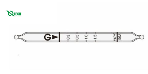 Ống phát hiện hơi dầu trong khí nén Gastec 109A (0.3 ~ 1.5 mg/m3, không dùng bơm lấy mẫu)