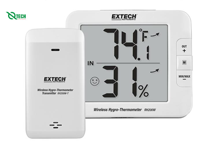 Nhiệt ẩm kế đa kênh không dây EXTECH RH200W