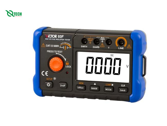 Thiết bị đo điện trở cách điện VICTOR 60F (0~99.9GΩ, 50V~2500V)