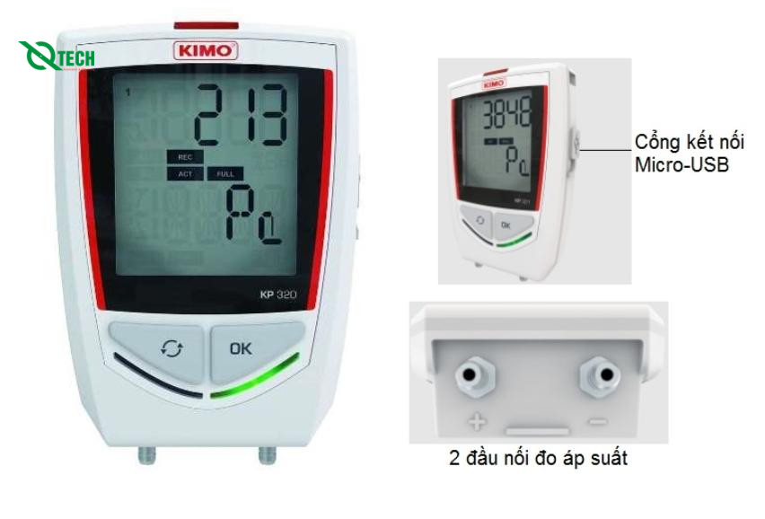 Datalogger ghi áp suất chêch lệch KIMO KP320 (±1000Pa)