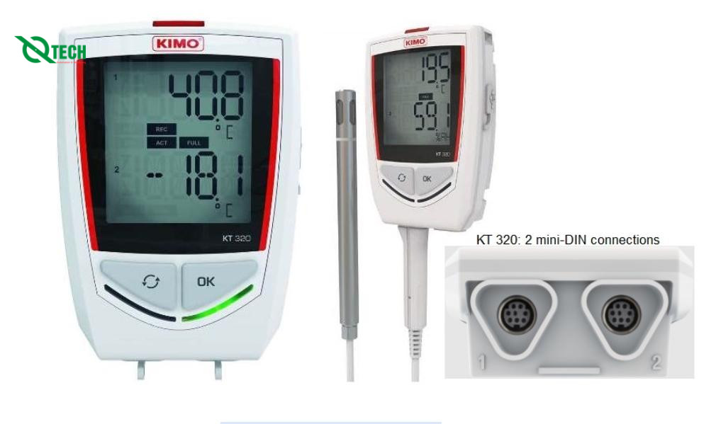 Datalogger ghi nhiệt độ, độ ẩm, dòng điện, điện áp KIMO KT320