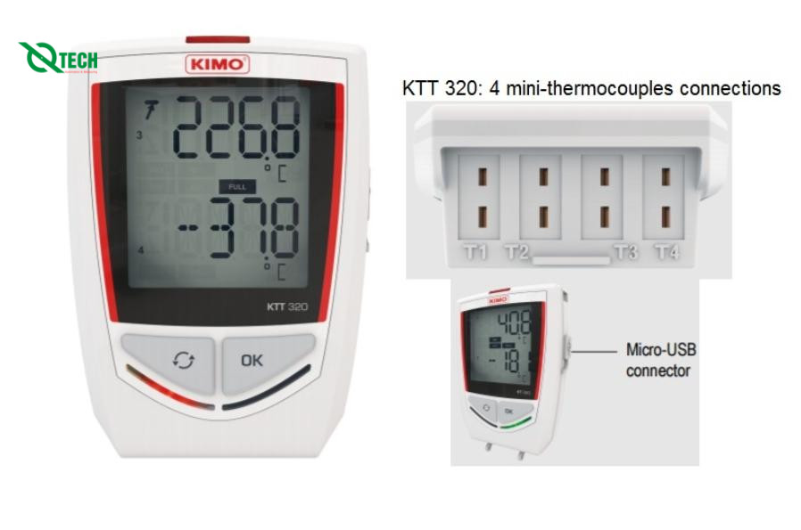 Datalogger ghi nhiệt độ KIMO KTT320