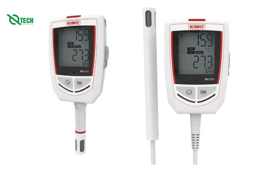Datalogger ghi nhiệt độ, độ ẩm, ánh sáng, dòng điện, điện áp, áp suất nước KIMO KH220