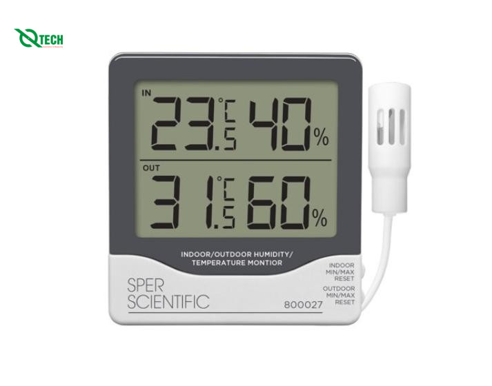 Nhiệt ẩm kế điện tử trong/ngoài phòng Sper Scientific 800027