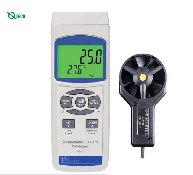 Máy đo gió và nhiệt độ datalog Sper Scientific 850023 Sper Scientific 850023