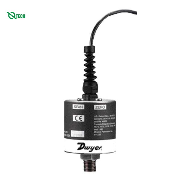 Máy phát áp suất bền cho hệ thống thủy lực, NEMA 4, thép không gỉ Dwyer 682-1 (Gauge, 50 psi, NPT Male, 1/4 in)