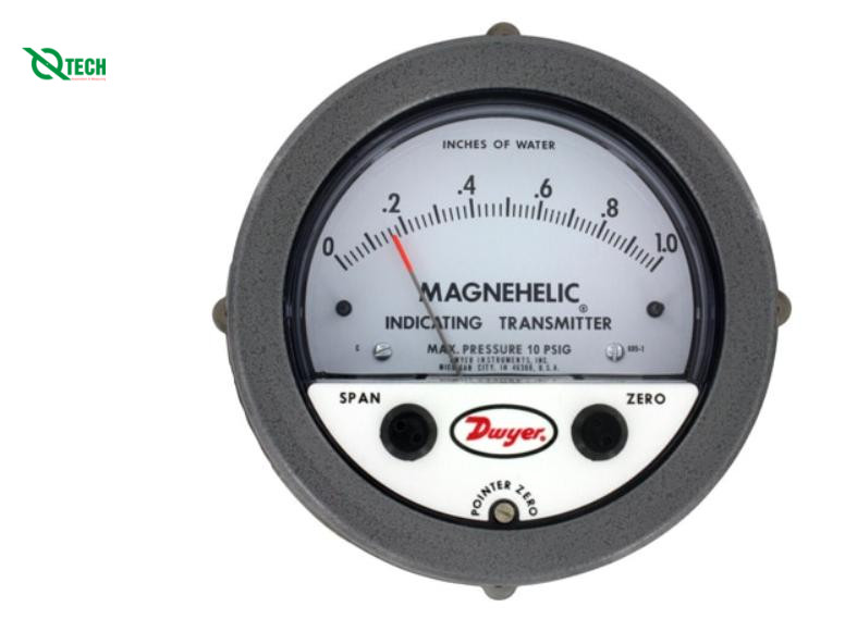 Máy phát Magnehelic® cho giám sát chênh lệch áp suất thấp Dwyer 605-3 (Differential, 3 inH₂O, NPT Female, 1/8 in)