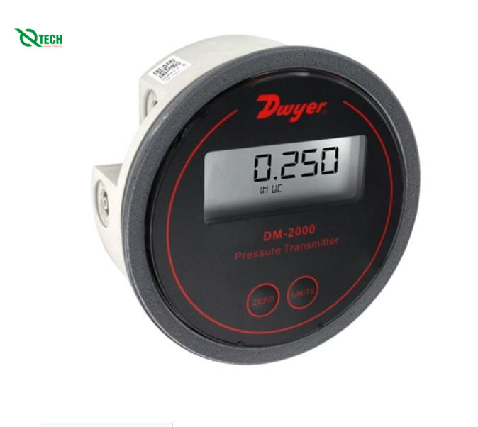 Máy phát chênh lệch áp suất Dwyer DM-2004-LCD (Differential, 1 inH₂O, Barbed Fitting, 1/8 in)