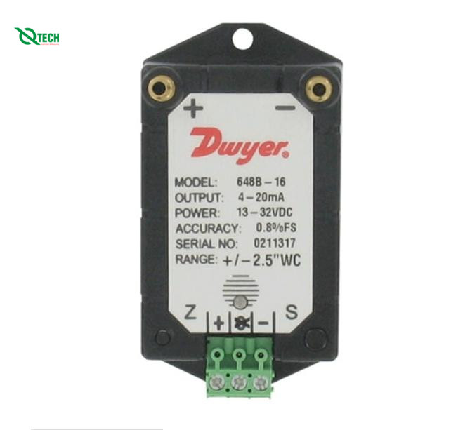 Máy phát áp suất chênh lệch Dwyer 648B-01 (Differential, 0.1 inH₂O, Barbed Fitting, 3/16 in)