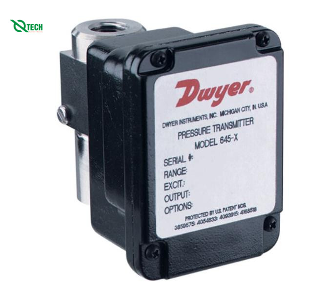 Máy phát áp suất chênh lệch ướt/ướt Dwyer 645-14 (Differential, 10 psi, NPT Female, 1/4 in, IP56, NEMA Type 4X)
