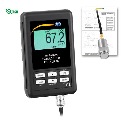 Bộ ghi dữ liệu độ rung PCE VDR 10-ICA (10~1000 Hz; 0,5~199,9 m/s; chứng chỉ ISO)