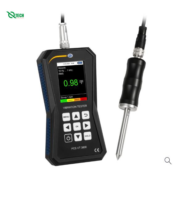 Máy đo độ rung PCE VT 3800S (0~399,9 m/s²; 0~399,9 mm/s; 0~3,9 mm)