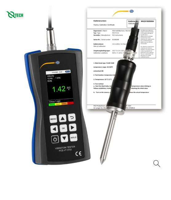 Máy đo độ rung PCE VT 3800S-ICA (0~399,9 m/s²; 0~399,9 mm/s; 0~3,9 mm; chứng chỉ ISO)