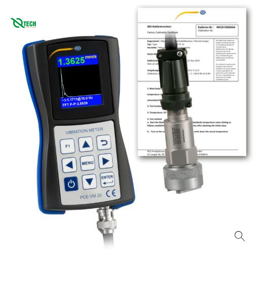 Máy phân tích rung động PCE VM 20-ICA (0~200 m / s²; 0~200 mm / s; 0~2000 μm)
