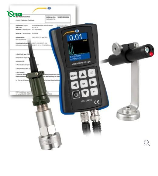 Máy đo độ rung PCE VM 22-ICA (1~10.000 Hz; 0~200 m/s²; 0~200 mm/s; 0~2000 µm; -70~380°C)