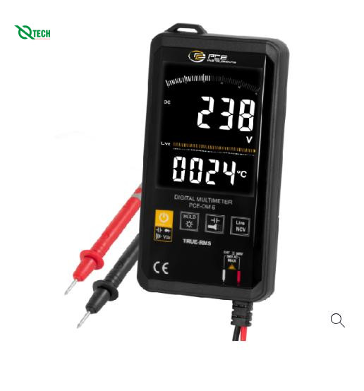 Đồng hồ vạn năng PCE DM 6 (1000VDC, 750VAC, True RMS)
