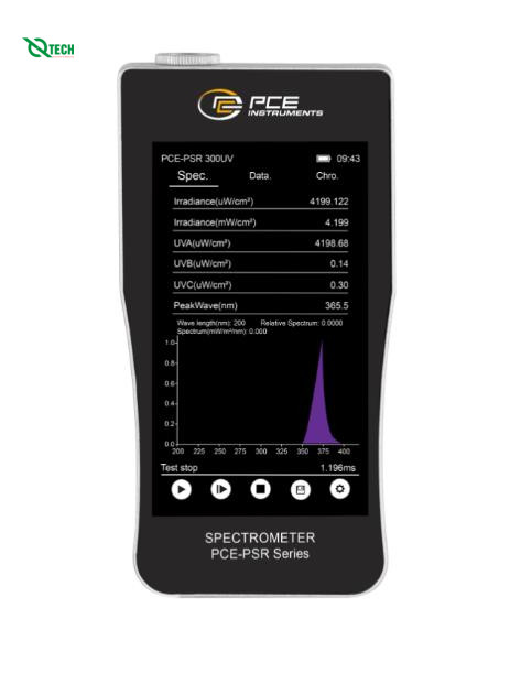 Quang phổ kế PCE PSR 100 (5~200000 lx; 0.1 lx)
