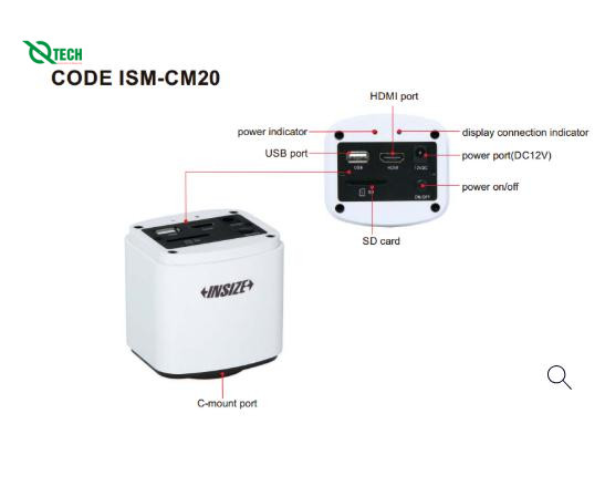 Camera kĩ thuật số dùng cho kính hiển vi Insize ISM-CM20 (1/2.8" CMOS)