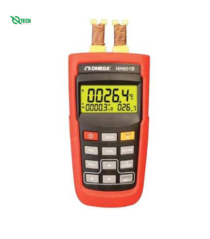 Máy đo nhiệt độ cầm tay OMEGA HH801B (-200 đến 1372°C, đầu vào J/K/T/E, 2CH)