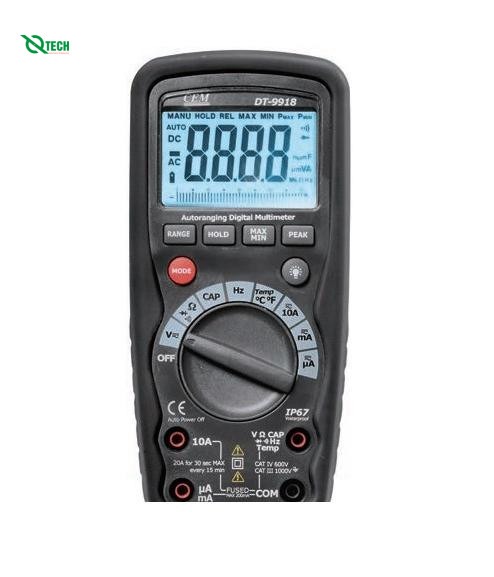 Đồng hồ vạn năng CEM DT-9918H (True RMS, IP67,1000VDC,10A,±0.5%+5dgts)