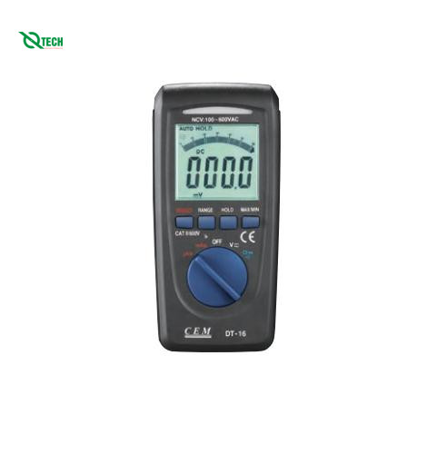 Đồng hồ vạn năng bỏ túi CEM DT-16 (600VDC, ±(1.3%±2d))