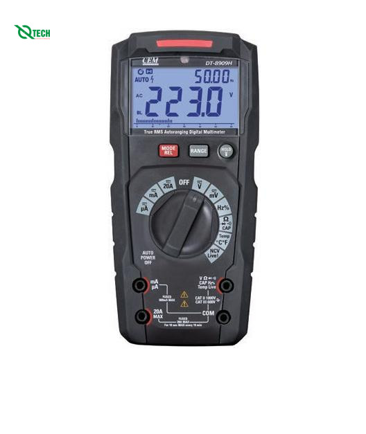 Đồng hồ vạn năng CEM DT-8909 (True RMS, 1000VDC, 20ADC, ± 0,5%±3)