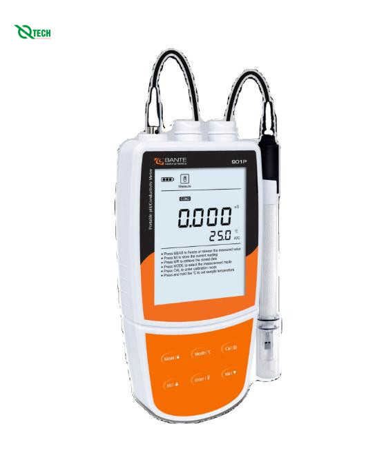 Máy đo độ dẫn diện/nồng độ oxy hòa tan HINOTEK Bante900P (-2.000 - 20.000pH, ±1999.9mV)