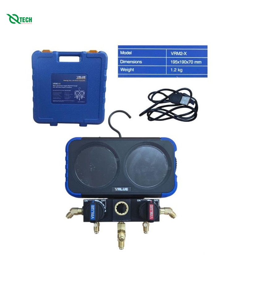 Đồng hồ đo và nạp gas lạnh kỹ thuật số đa năng VALUE VRM2X